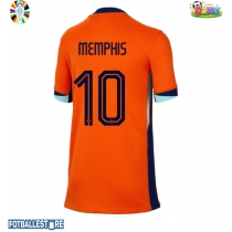 Nederland Memphis Depay #10 Hjemmedrakt Dame EM 2024 Kortermet